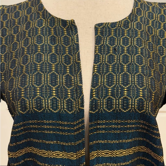 Hand loom vintage long blazer made in Oaxaca mex. - Picture 3 of 8